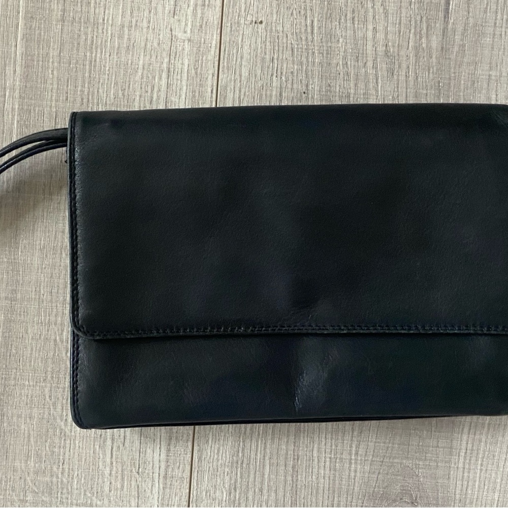 Derek Alexander Black Leather purse/clutch/wristlet